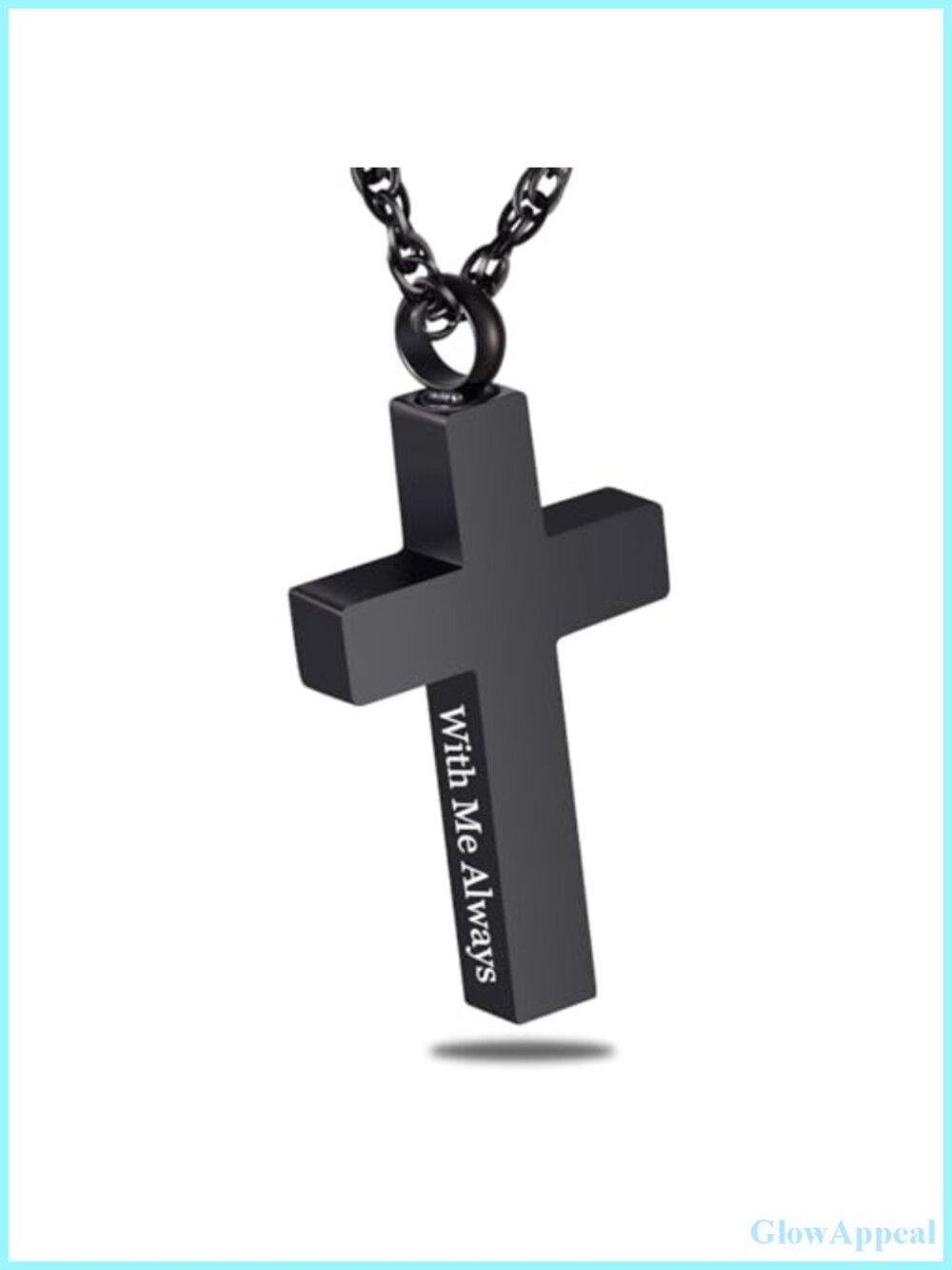 Cremation Cross Necklace Ashes Urn Pendant Stainless Steel Memorial Jewelry